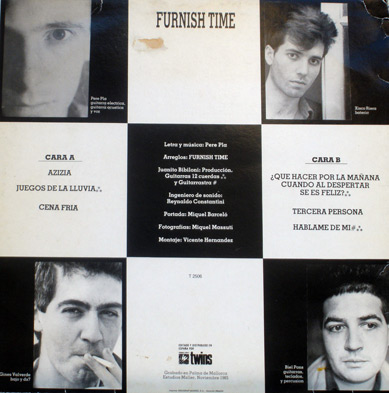 Furnish Time miniLP 1986 - Contraportada